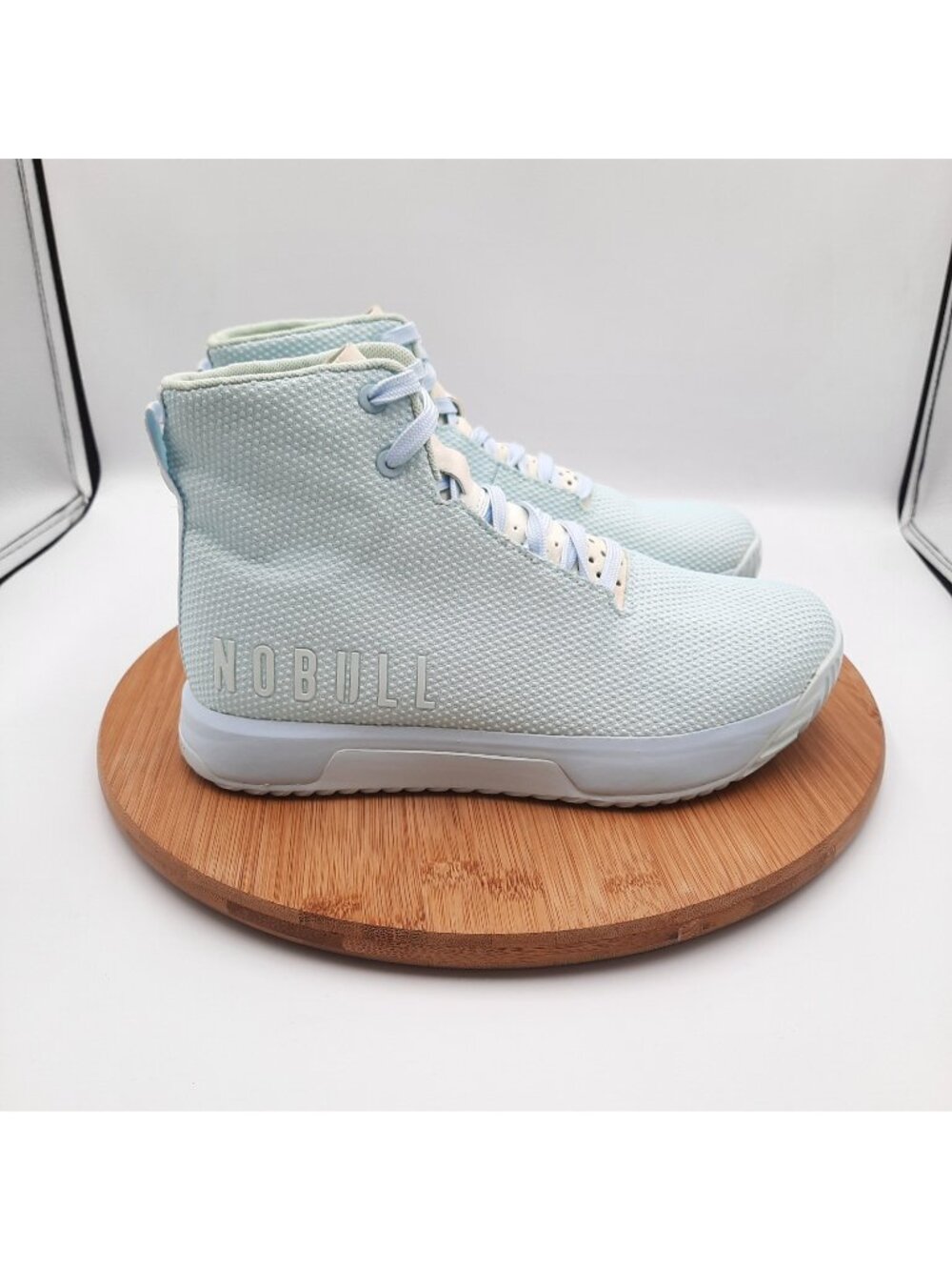 Nobull Impact High Womens 8 Shoes Light Blue SF Trainer+ Gym Workout Sneakers